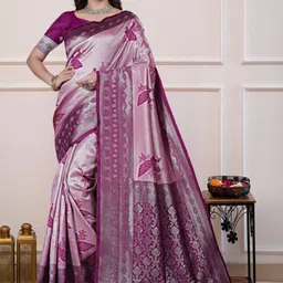 BAFNA MENS WEAR Woven Design Art Silk Banarasi Saree image 4