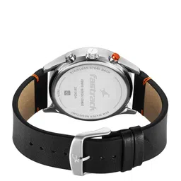 Fastrack Men Brass Patterned Dial & Leather Straps Analogue Watch 3315KL01 image 4