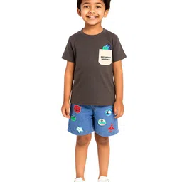 POP STREET KIDS Kids Printed Short Sleeves T-Shirt With Shorts-picture-42