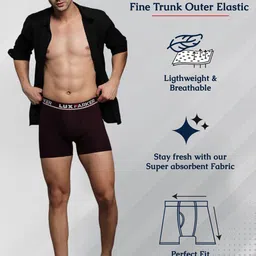 LUX PARKER Pack Of 3 Pure Cotton Long Trunks LUX_PARKER_LONG_TRUNK_OE_COL_3PC image 5