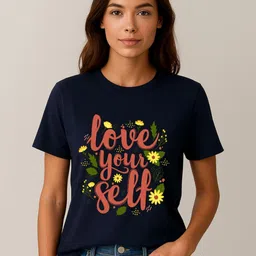 Anikmart Women Typography Printed Pure Cotton T-shirt-picture-31