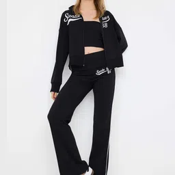 Trendyol Printed High Neck Sweatshirt With Crop Top & Trouser-image-47