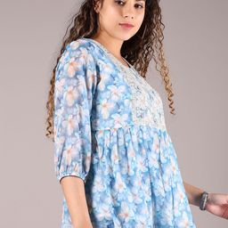 V-Mart Ethnic Motifs Printed Thread Work Thread Work Kurti-picture-18