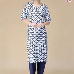 Moda Rapido Women Printed Regular Kurta with Trousers image 1