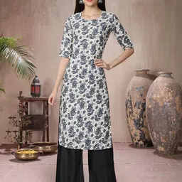 Ethnic basket Women Multicoloured Poly Crepe Kurta Sets-picture-32