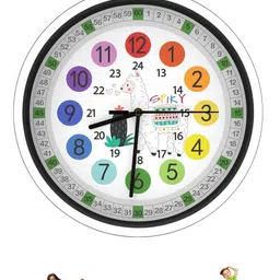 Spiky White & Black Printed Vintage Wall Clock-picture-28