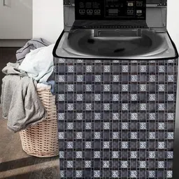 The Furnishing Tree Washing Machine Cover Basketweave Pattern Grey Compatible for Whirlpool 6.5 Kg image 4