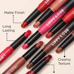 Hilary Rhoda Lippy Love Creamy Matte Finish & Long Lasting Lipstick - 1.5 g- Rusty 11 image 3