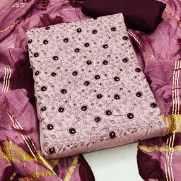 Maroosh Floral Embroided Unstitched Dress Material-picture-11