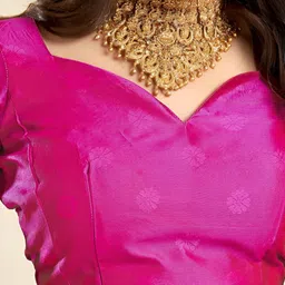 Aagrahi fashion Ethnic Motifs Woven Design Zari Paithani Saree With Unstitched Blouse image 3