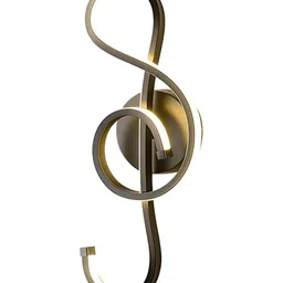 Jaraya Gold-Toned & Grey Metal Contemporary Abstract Shaped Shaped Wall Lamp image 4