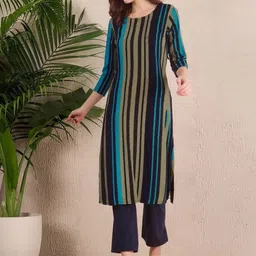 SZN Women Crepe Straight Kurtas-picture-34