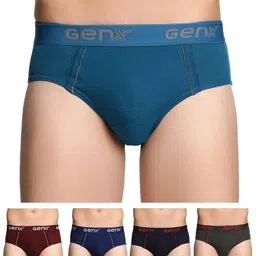 genx Pack of 5 Solid Men Brief image 1