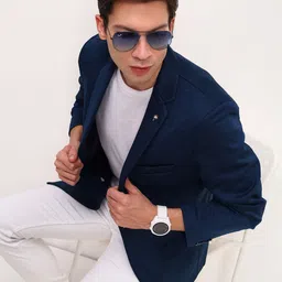 showoffff Men Solid Single Breasted Casual Blazer-picture-16