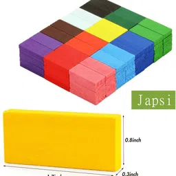 japsi 120 pcs Colorful Wooden Dominos Set image 2