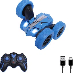 wonder toys Double Flip RC Stunt Car | 4-Wheel Drive|360° Rotating Flip Action For Kids image 1