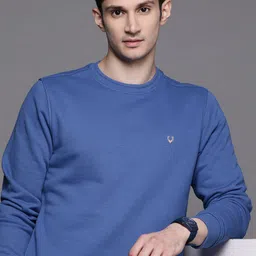 Allen Solly Men Blue Solid Sweatshirt-picture-14