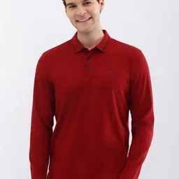 Allen Solly Men Solid Polo Collar Cotton T-shirt-picture-27