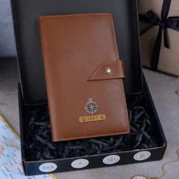 Tan Passport Holder - Personalized image 2