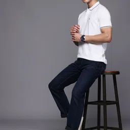 Louis Philippe Sport Polo Collar Pure Cotton T-shirt image 4