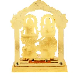 CraftVatika Gold-Plated Handcrafted Laxmi Ganesh Idol Showpiece image 4