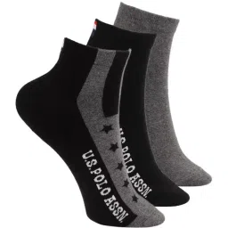 U.S. Polo Assn. Anthra Mel - Black & Anthra Mel Logo Socks-image-56