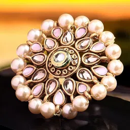 Anouk Kundan-Studded Circular Finger Ring-image-62