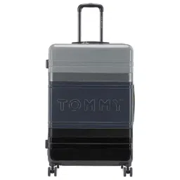 Tommy Hilfiger Triton Plus Black & Grey Color Block Small Hard Trolley Bag - 40 cm-image-77