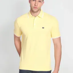 Arrow Sport Yellow Cotton Regular Fit Polo T-Shirt-picture-39