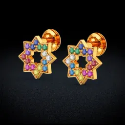 Joyalukkas Gold 22K Prism Beam Stud Earrings for Women-image-61
