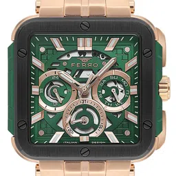 Ferro Acqua Men Brass Dial & Straps Analogue Watch FM11572D-R6 image 3