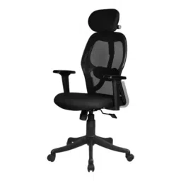 MR Black Breathable Mesh With Arms Office Chairs image 2