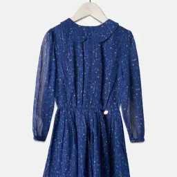 Angel & Rocket Kids Blue Printed Full Sleeves Dress-picture-18