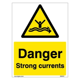 SUNSIGNS Danger Strong Currents Signages Size 150x100 mm HP Print + Vinyl + ACP Sheet, SN0031-picture-12