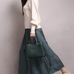 VERO MODA Women Green Handbag with Detachable Strap-picture-11