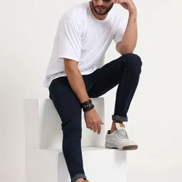 Old Grey Men Slim Fit Stretchable Jeans image 3