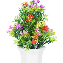 Dekorly Multi Plastic Artificial Flowers & Plants With Pot image 2