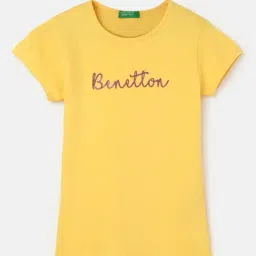 United Colors of Benetton Kids Girl's Regular Fit Round Neck Printed Tshirts-picture-26
