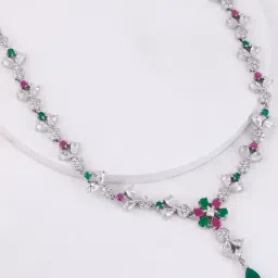 GIVA Love All Around 92.5 Sterling Silver Blooming Floweret Necklace for Women-picture-29