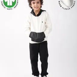 Anthrilo Boys Colourblocked Hooded Neck Sweatshirt With Jogger-picture-42