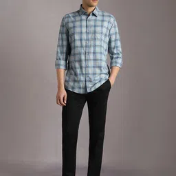 Louis Philippe Sport Slim Fit Checked Long Sleeves Pure Cotton Shirt image 5