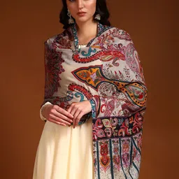 Pashmoda Women Abstract Embroidered Shawl-picture-18