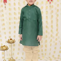 BownBee Boys Regular Pure Cotton Kurta with Pyjamas-picture-50