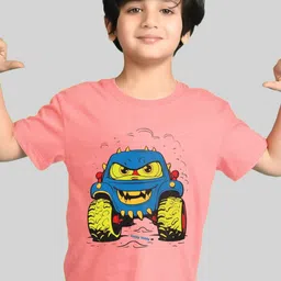 Kiddy Viddy Boys Graphic Printed Round Neck T-shirt-picture-13