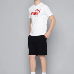 Puma Brand Logo Printed Pure Cotton T-shirt image 5