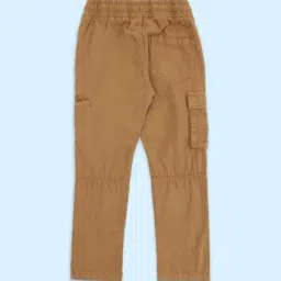 Pantaloons Junior Brown Cotton Regular Fit Trousers image 2
