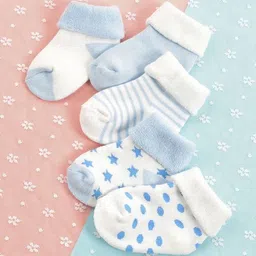 MumsLap Infants Pack Of 5 Patterned Ankle Length Socks-picture-56