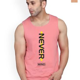 SLOWLORIS Pack Of 2 Printed Round Neck Sleeveless Bio-Wash Cotton Gym Vests-picture-1
