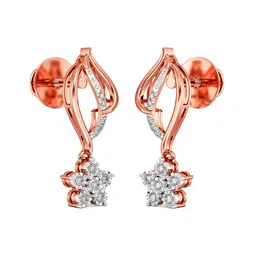 Joyalukkas Women Rose Gold 18KT Gold Earrings Diamond image 4
