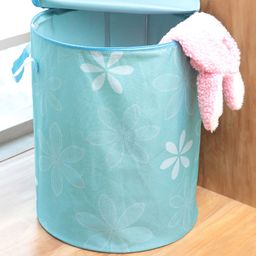 fab n funky Foldable Storage Bag Floral Print- Blue-picture-30